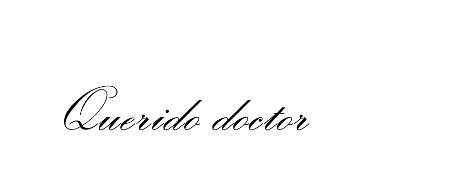 Querido doctor